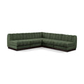  Manufacturer Color_Green -- Quinn 98" Green Chenille Fabric Upholstered 5 pc Modular Sectional IMAGE 1