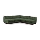 Manufacturer Color_Green -- Quinn 98" Green Chenille Fabric Upholstered 5 pc Modular Sectional IMAGE 1