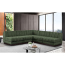  Manufacturer Color_Green -- Quinn 98" Green Chenille Fabric Upholstered 5 pc Modular Sectional IMAGE 2