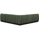  Manufacturer Color_Green -- Quinn 98" Green Chenille Fabric Upholstered 5 pc Modular Sectional IMAGE 3