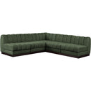  Manufacturer Color_Green -- Quinn 98" Green Chenille Fabric Upholstered 5 pc Modular Sectional IMAGE 4