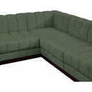  Manufacturer Color_Green -- Quinn 98" Green Chenille Fabric Upholstered 5 pc Modular Sectional IMAGE 8