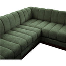  Manufacturer Color_Green -- Quinn 101" Green Chenille Fabric Upholstered 5 pc Modular Sectional IMAGE 10