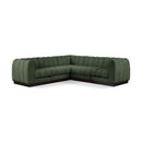 Meridian Quinn Green Chenille Fabric Modular Sectional IMAGE 1