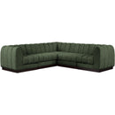  Manufacturer Color_Green -- Quinn 101" Green Chenille Fabric Upholstered 5 pc Modular Sectional IMAGE 4