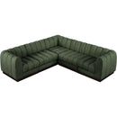  Manufacturer Color_Green -- Quinn 101" Green Chenille Fabric Upholstered 5 pc Modular Sectional IMAGE 5