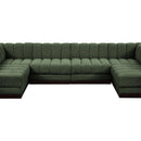  Manufacturer Color_Green -- Quinn 133" Green Chenille Fabric Upholstered 6 pc Modular Sectional IMAGE 11