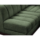  Manufacturer Color_Green -- Quinn 133" Green Chenille Fabric Upholstered 6 pc Modular Sectional IMAGE 16