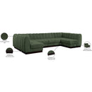  Manufacturer Color_Green -- Quinn 133" Green Chenille Fabric Upholstered 6 pc Modular Sectional IMAGE 20