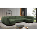 Manufacturer Color_Green -- Quinn 133" Green Chenille Fabric Upholstered 6 pc Modular Sectional IMAGE 2