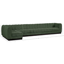  Manufacturer Color_Green -- Quinn 165" Green Chenille Fabric Upholstered 6 pc Modular Sectional IMAGE 19