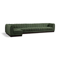  Manufacturer Color_Green -- Quinn 165" Green Chenille Fabric Upholstered 6 pc Modular Sectional IMAGE 1