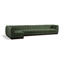  Manufacturer Color_Green -- Quinn 165" Green Chenille Fabric Upholstered 6 pc Modular Sectional IMAGE 1