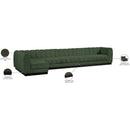  Manufacturer Color_Green -- Quinn 165" Green Chenille Fabric Upholstered 6 pc Modular Sectional IMAGE 20