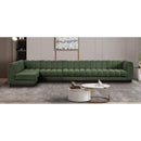  Manufacturer Color_Green -- Quinn 165" Green Chenille Fabric Upholstered 6 pc Modular Sectional IMAGE 2