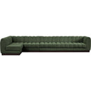  Manufacturer Color_Green -- Quinn 165" Green Chenille Fabric Upholstered 6 pc Modular Sectional IMAGE 4