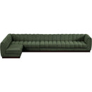 Manufacturer Color_Green -- Quinn 165" Green Chenille Fabric Upholstered 6 pc Modular Sectional IMAGE 5