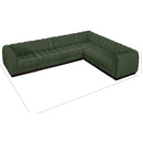  Manufacturer Color_Green -- Quinn 133" Green Chenille Fabric Upholstered 6 pc Modular Sectional IMAGE 14