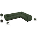  Manufacturer Color_Green -- Quinn 133" Green Chenille Fabric Upholstered 6 pc Modular Sectional IMAGE 15