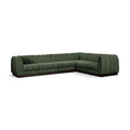 Manufacturer Color_Green -- Quinn 133" Green Chenille Fabric Upholstered 6 pc Modular Sectional IMAGE 1