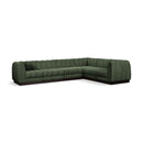  Manufacturer Color_Green -- Quinn 133" Green Chenille Fabric Upholstered 6 pc Modular Sectional IMAGE 1