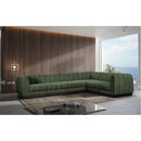  Manufacturer Color_Green -- Quinn 133" Green Chenille Fabric Upholstered 6 pc Modular Sectional IMAGE 2