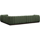  Manufacturer Color_Green -- Quinn 133" Green Chenille Fabric Upholstered 6 pc Modular Sectional IMAGE 3