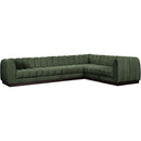  Manufacturer Color_Green -- Quinn 133" Green Chenille Fabric Upholstered 6 pc Modular Sectional IMAGE 4