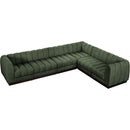  Manufacturer Color_Green -- Quinn 133" Green Chenille Fabric Upholstered 6 pc Modular Sectional IMAGE 5
