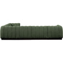  Manufacturer Color_Green -- Quinn 133" Green Chenille Fabric Upholstered 6 pc Modular Sectional IMAGE 6
