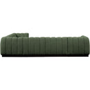 Meridian Quinn Green Chenille Fabric Modular Sectional IMAGE 6