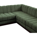  Manufacturer Color_Green -- Quinn 165" Green Chenille Fabric Upholstered 7 pc Modular Sectional IMAGE 10