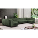  Manufacturer Color_Green -- Quinn 165" Green Chenille Fabric Upholstered 7 pc Modular Sectional IMAGE 2