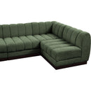  Manufacturer Color_Green -- Quinn 197" Green Chenille Fabric Upholstered 7 pc Modular Sectional IMAGE 12
