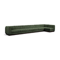  Manufacturer Color_Green -- Quinn 197" Green Chenille Fabric Upholstered 7 pc Modular Sectional IMAGE 1
