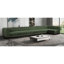  Manufacturer Color_Green -- Quinn 197" Green Chenille Fabric Upholstered 7 pc Modular Sectional IMAGE 2