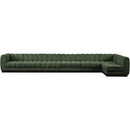  Manufacturer Color_Green -- Quinn 197" Green Chenille Fabric Upholstered 7 pc Modular Sectional IMAGE 4