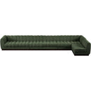  Manufacturer Color_Green -- Quinn 197" Green Chenille Fabric Upholstered 7 pc Modular Sectional IMAGE 5