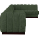  Manufacturer Color_Green -- Quinn 197" Green Chenille Fabric Upholstered 7 pc Modular Sectional IMAGE 7