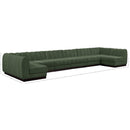  Manufacturer Color_Green -- Quinn 197" Green Chenille Fabric Upholstered 8 pc Modular Sectional IMAGE 19
