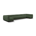  Manufacturer Color_Green -- Quinn 197" Green Chenille Fabric Upholstered 8 pc Modular Sectional IMAGE 1