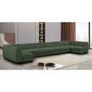  Manufacturer Color_Green -- Quinn 197" Green Chenille Fabric Upholstered 8 pc Modular Sectional IMAGE 2