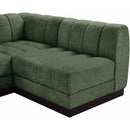  Manufacturer Color_Green -- Quinn 197" Green Chenille Fabric Upholstered 8 pc Modular Sectional IMAGE 9