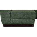 Meridian Quinn Green Chenille Fabric Modular Sectional IMAGE 11