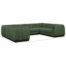  Manufacturer Color_Green -- Quinn 133" Green Chenille Fabric Upholstered 8 pc Modular Sectional IMAGE 15