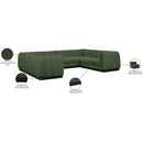  Manufacturer Color_Green -- Quinn 133" Green Chenille Fabric Upholstered 8 pc Modular Sectional IMAGE 16