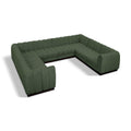  Manufacturer Color_Green -- Quinn 133" Green Chenille Fabric Upholstered 8 pc Modular Sectional IMAGE 1