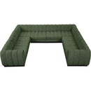  Manufacturer Color_Green -- Quinn 133" Green Chenille Fabric Upholstered 8 pc Modular Sectional IMAGE 5