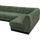  Manufacturer Color_Green -- Quinn 229" Green Chenille Fabric Upholstered 9 pc Modular Sectional IMAGE 10