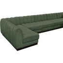  Manufacturer Color_Green -- Quinn 229" Green Chenille Fabric Upholstered 9 pc Modular Sectional IMAGE 13